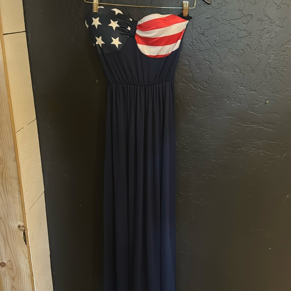 america flag navy blue dress